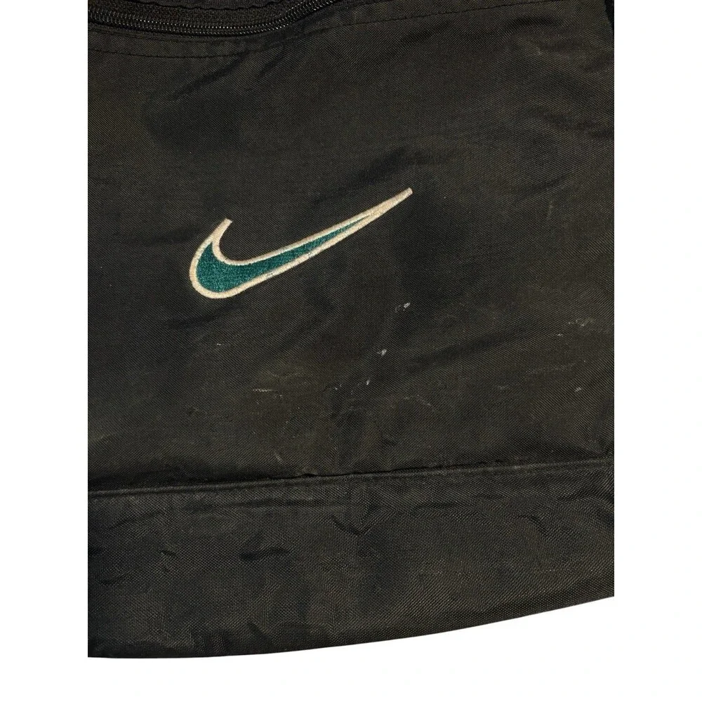 Nike Vintage Gym 90s Y2K Green Large 21” Duffel Bag Embroidered Logo